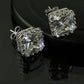 Feshionn IOBI Earrings Royal Princess 7mm Cut Simulated White Or Pink Sapphire Stud Earrings