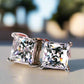 Feshionn IOBI Earrings Tiara Princess Cut IOBI Cultured Diamond Solitaire Stud Earrings