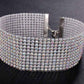 Feshionn IOBI Necklaces 12 Row / Rainbow Rainbow Jeweled Rhinestone Choker in Four Sizes