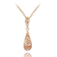 Feshionn IOBI Necklaces Arabesque Filigree Puff Teardrop Necklace