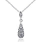 Feshionn IOBI Necklaces Arabesque Filigree Puff Teardrop Necklace