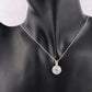 Feshionn IOBI Necklaces Belle Epoque Style Pendant Necklace with 1.25ct Swiss CZ in Platinum Plated Micro Pave' Setting