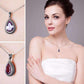 Feshionn IOBI Necklaces Bezel Set Alexandrite Sapphire Pear 6.6CT IOBI Precious Gems Pendant Necklace