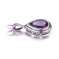 Feshionn IOBI Necklaces Bezel Set Alexandrite Sapphire Pear 6.6CT IOBI Precious Gems Pendant Necklace