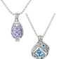 Feshionn IOBI Necklaces Cube / Platinum Plated Filigree Aromatherapy Scent Diffuser Locket Necklace