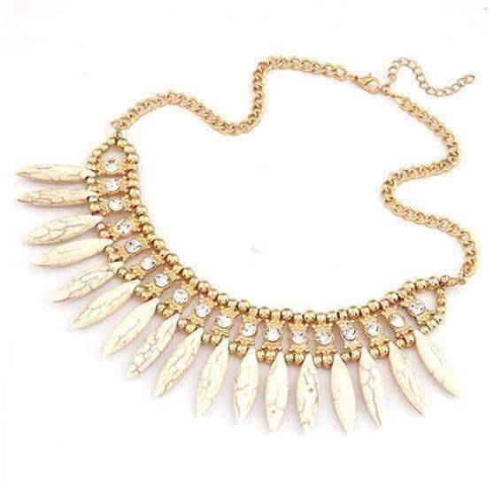 Feshionn IOBI Necklaces Funky Glam Bright Boho Bead and Rhinestone Collar Necklace