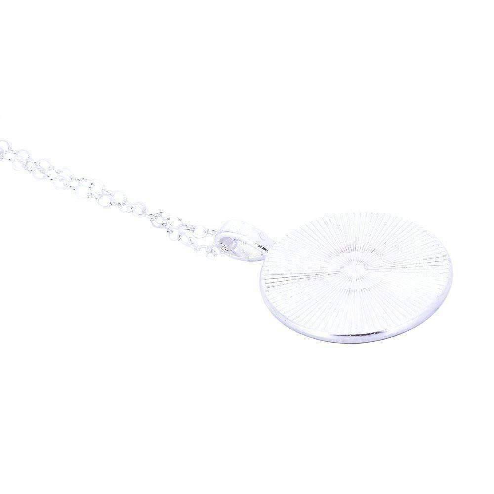 Feshionn IOBI Necklaces Glass Cabochon Medallion Necklace - Green Tree