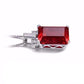 Feshionn IOBI Necklaces Heirloom 9CT Emerald Cut Simulated Pigeon Blood Ruby IOBI Precious Gems Pendant