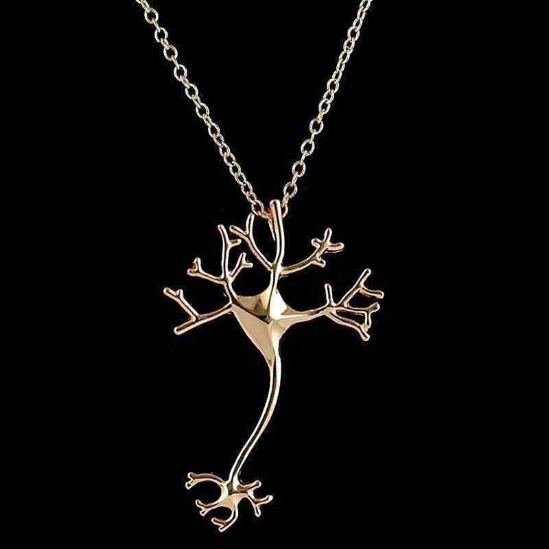 Feshionn IOBI Necklaces Heritage Gold "Roots" Tribal Family Tree Pendant Necklace in Rose or Yellow Gold