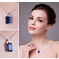 Feshionn IOBI Necklaces Legacy 9CT Emerald Cut Simulated Russian Sapphire IOBI Precious Gems Pendant
