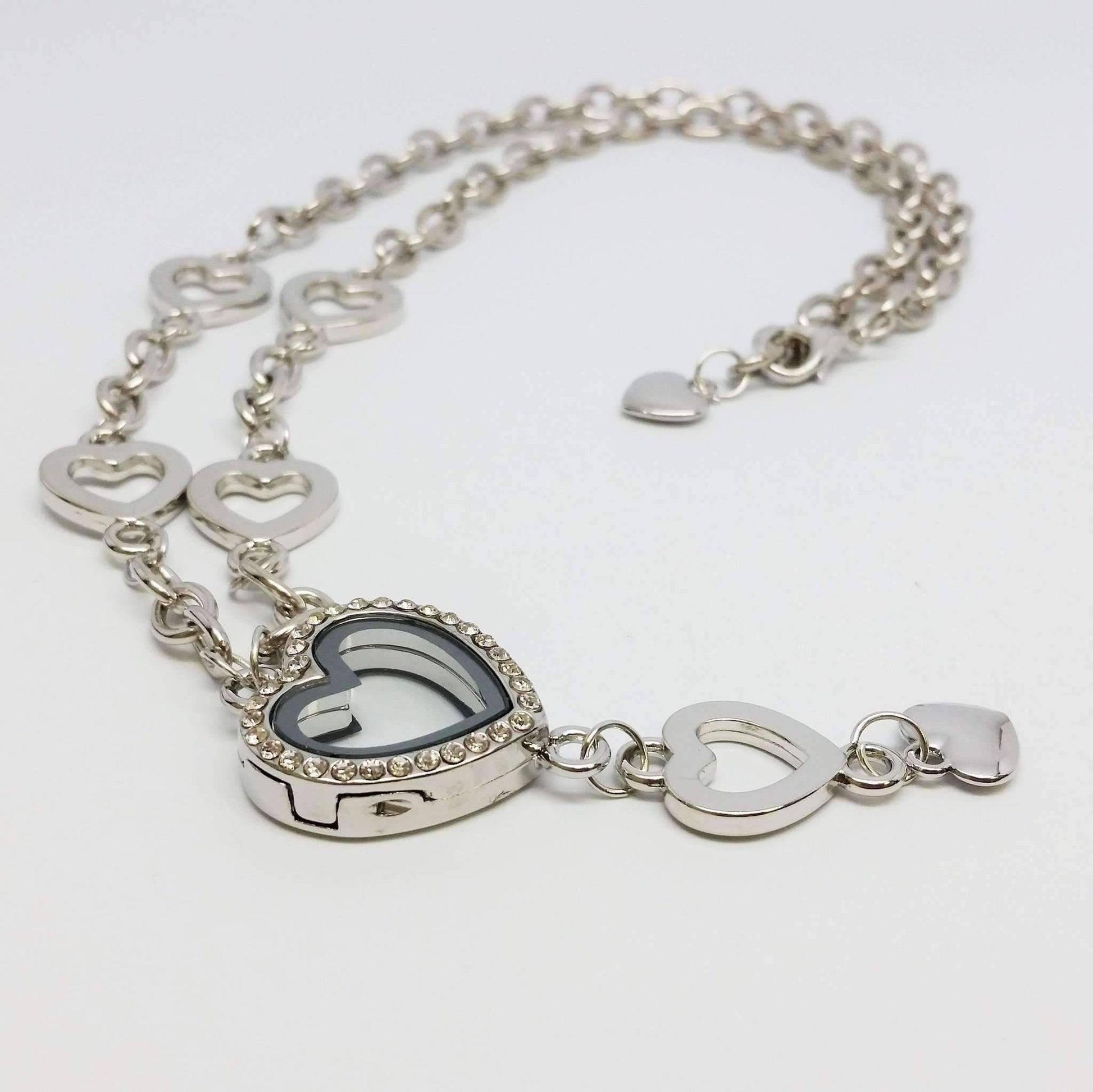 Feshionn IOBI Necklaces My Favorite Things Heart Shaped Charm Locket Necklace in Silver