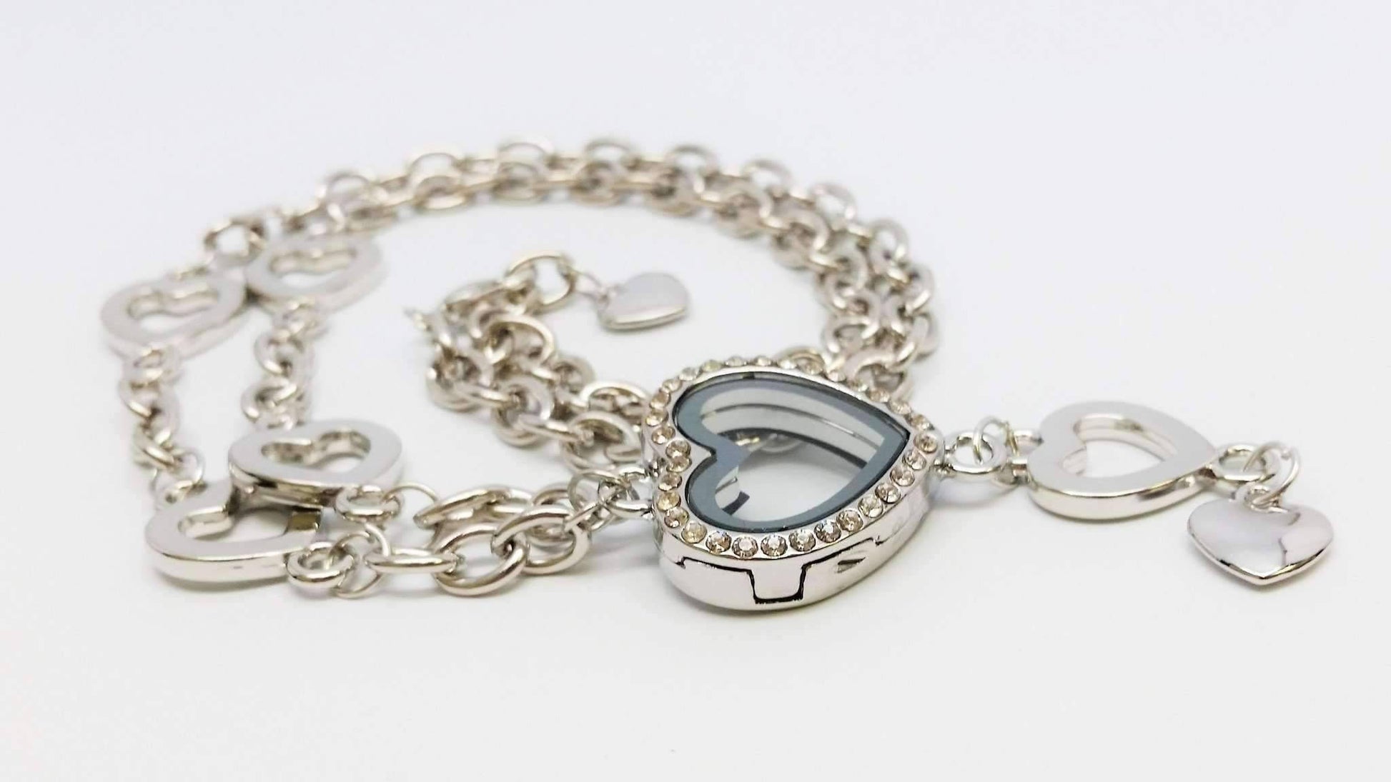 Feshionn IOBI Necklaces My Favorite Things Heart Shaped Charm Locket Necklace in Silver