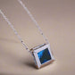 Feshionn IOBI Necklaces ON SALE - Aquarium Sterling Silver Cube Set Floating Necklace