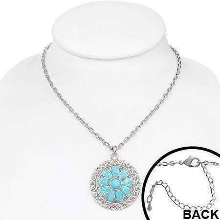 Feshionn IOBI Necklaces ON SALE - Delightful Daisy Vintage Look Enamel & CZ Floral Pendant Necklace ~ Two Fresh Colors to Choose!