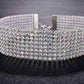 Feshionn IOBI Necklaces Rainbow Jeweled Rhinestone Choker in Four Sizes