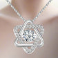 Feshionn IOBI Necklaces Star of David With Swivel Crystal Sterling Silver Pendant Necklace