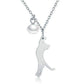 Feshionn IOBI Necklaces Trouble Dangling Kitten and Pearl Ball Sterling Silver Necklace