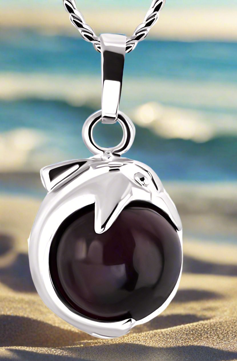 Feshionn IOBI Necklaces Wave Rider Dolphin and Cat Eye Necklace