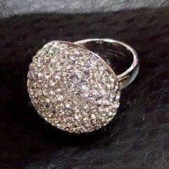 Feshionn IOBI Rings 8 Crystal Mushroom Pavé CZ Oversize Dome Cocktail Ring