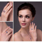 Feshionn IOBI Rings Alexandrite Sapphire Oval Cut 2.5CT IOBI Precious Gems Halo Ring
