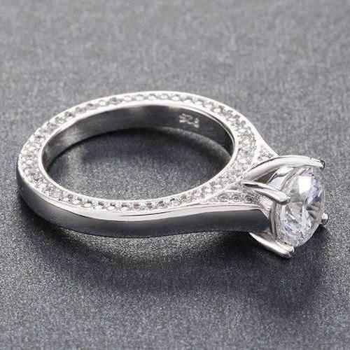Feshionn IOBI Rings CLEARANCE - French Cathedral Set 1.25ct CZ Solitaire Engagement Ring