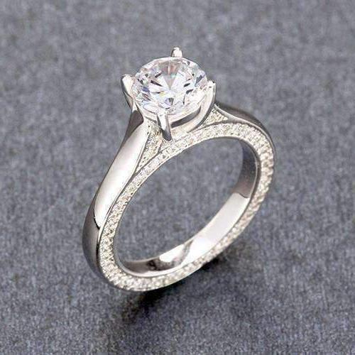 Feshionn IOBI Rings CLEARANCE - French Cathedral Set 1.25ct CZ Solitaire Engagement Ring