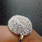 Feshionn IOBI Rings Crystal Mushroom Pavé CZ Oversize Dome Cocktail Ring