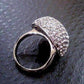 Feshionn IOBI Rings Crystal Mushroom Pavé CZ Oversize Dome Cocktail Ring