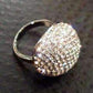 Feshionn IOBI Rings Crystal Mushroom Pavé CZ Oversize Dome Cocktail Ring