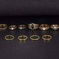 Feshionn IOBI Rings Desert Sky Boho Midi-Knuckle Rings Set of 12 - Silver or Gold