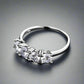 Feshionn IOBI Rings Devotion Four Stone 1ct CZ Anniversary Band Ring
