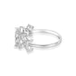Feshionn IOBI Rings Emerald Cut Butterfly Accented Cubic Zirconia Ring
