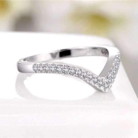 Feshionn IOBI Rings Encore 1CTW Curved Companion Band Ring