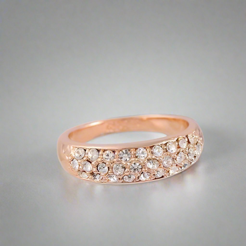 Feshionn IOBI Rings ON SALE - 18K Gold Pave Austrian Crystals Band Ring - Choose Your Color - Ring