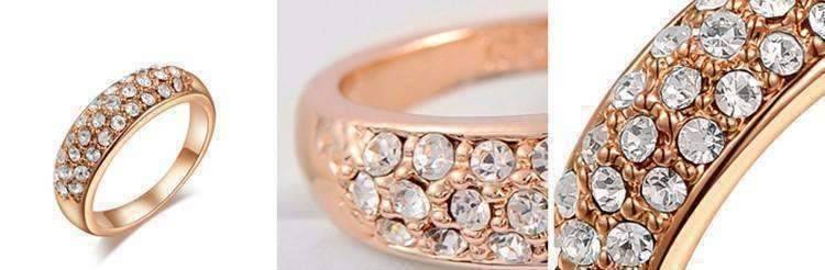 Feshionn IOBI Rings ON SALE - 18K Gold Pave Austrian Crystals Band Ring - Choose Your Color - Ring