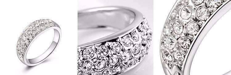 Feshionn IOBI Rings ON SALE - 18K Gold Pave Austrian Crystals Band Ring - Choose Your Color - Ring