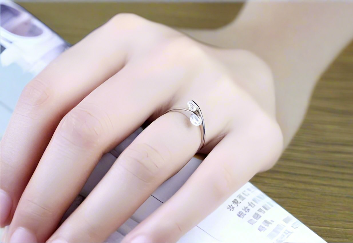 Feshionn IOBI Rings ON SALE - Double Glimmer 2 Stone Ring - Choose Your Color