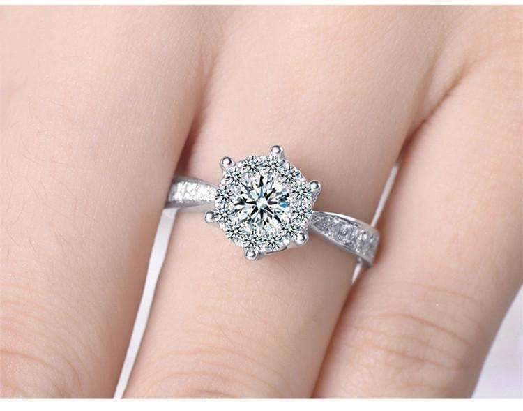 Feshionn IOBI Rings ON SALE - L'Amour 2.6 CT Cluster Set Simulated Diamond Solitaire Ring