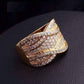 Feshionn IOBI Rings ON SALE - Vintage French Braid Micro Pavé Set Cubic Zirconia Wide Band Ring