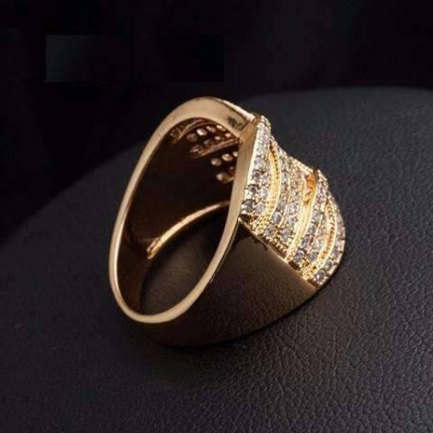 Feshionn IOBI Rings ON SALE - Vintage French Braid Micro Pavé Set Cubic Zirconia Wide Band Ring