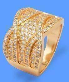 Feshionn IOBI Rings ON SALE - Vintage French Braid Micro Pavé Set Cubic Zirconia Wide Band Ring