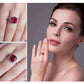 Feshionn IOBI Rings Passion Rubellite Cushion Cut 6.5CTW IOBI Precious Gems Halo Ring