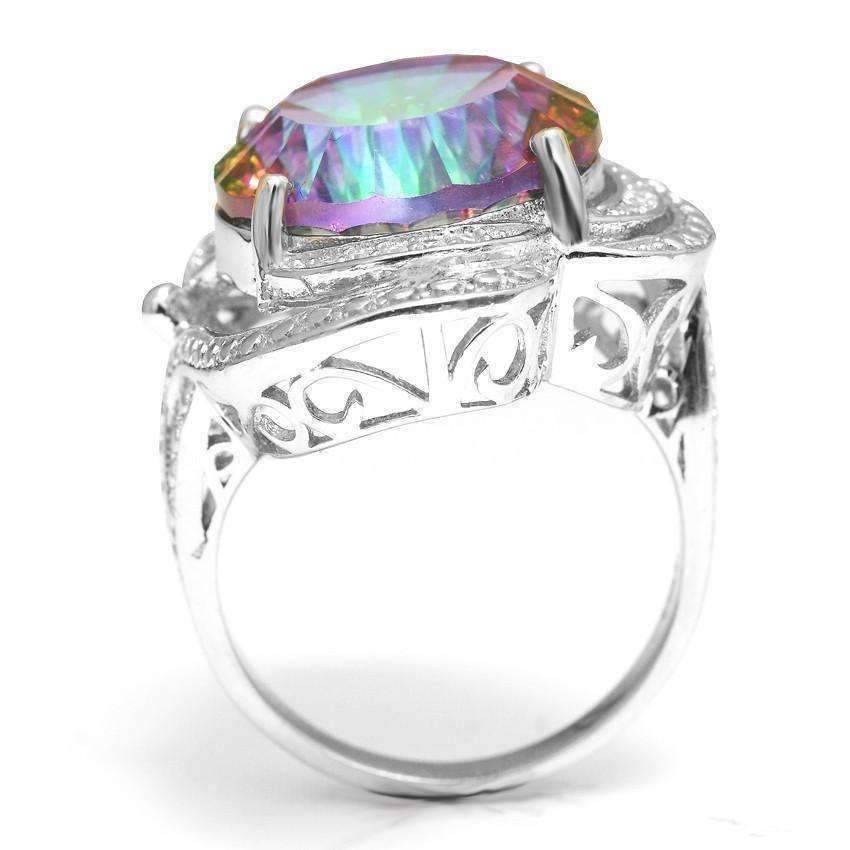 Feshionn IOBI Rings Regalia Genuine Rainbow Fire Mystic Topaz 15CT IOBI Precious Gems Ring