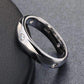 Feshionn IOBI Rings Simply Elegant Four Stone Flush Mount CZ Band Ring in Platinum or Rose Gold Plating - Ring