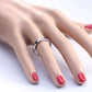 Feshionn IOBI Rings Simply Elegant Four Stone Flush Mount CZ Band Ring in Platinum or Rose Gold Plating - Ring