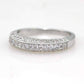 Feshionn IOBI Rings "Sofia" Micro Pavé Set Cubic Zirconia Milgrain Half Band Ring
