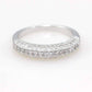 Feshionn IOBI Rings "Sofia" Micro Pavé Set Cubic Zirconia Milgrain Half Band Ring