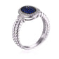 Feshionn IOBI Rings Starlight Blue Spinel Pavé Halo IOBI Precious Gems Ring