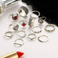 Feshionn IOBI Rings Sunrise Sunset Collection Boho Midi-Knuckle Rings Set of 14