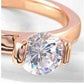 Feshionn IOBI Rings Two Prong "V" Set Solitaire Ring - Choose Your Color Ring